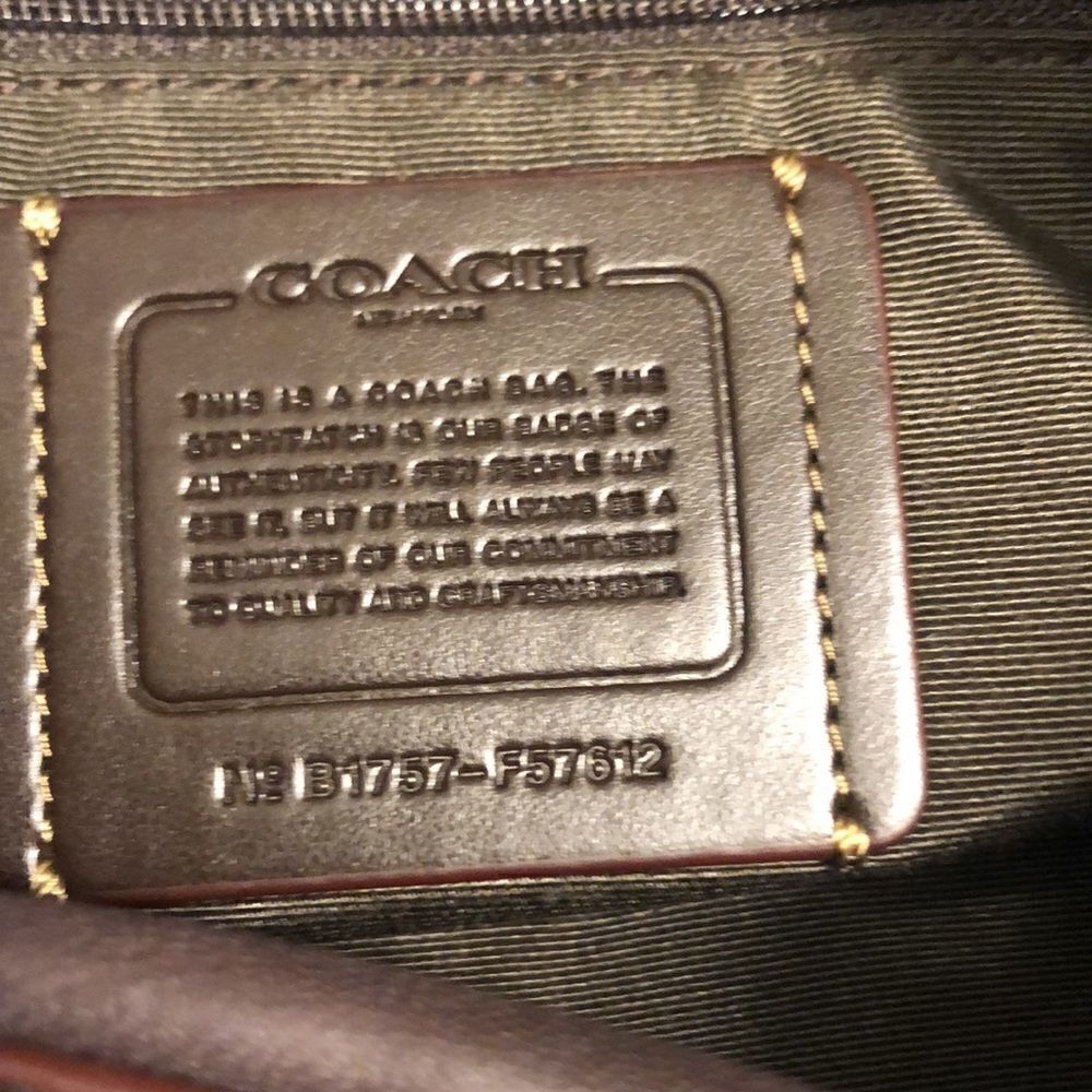 Coach LEXI Shoulder Bag Leather/Signature Jacquard 13" L X 10 3/4" H X 4" - Picture 3 of 12